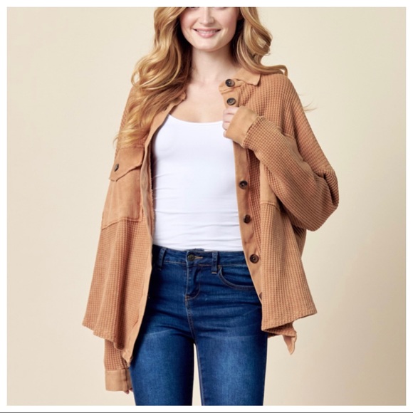 37 ✨LAST ONES✨Fabulous Mineral Washed Vintage Shacket - Picture 3 of 7